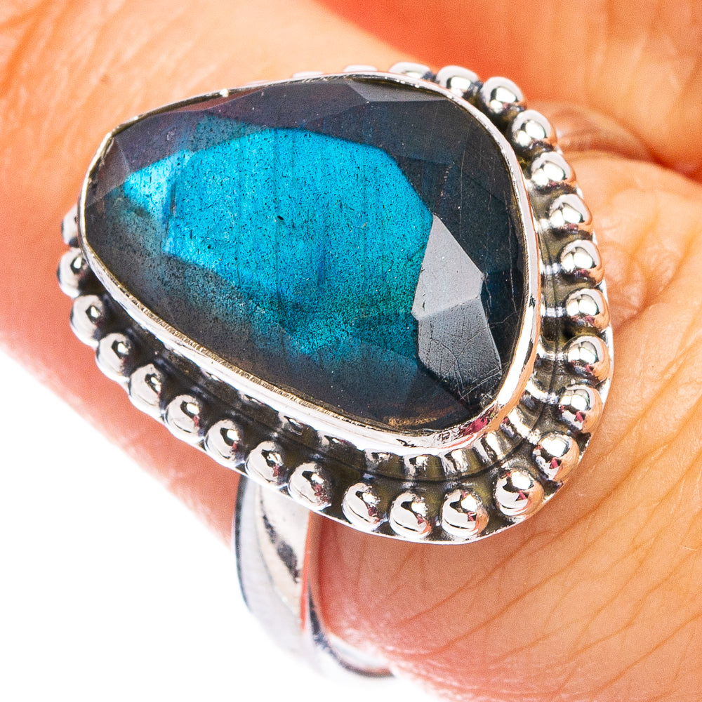 Big BLUE Labradorite .925 Ring NWOT size 8 hot