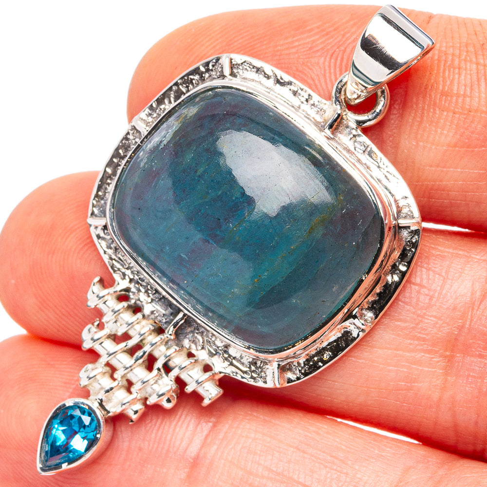 Rough Aquamarine, Blue Topaz outlet Pendant 1 7/8