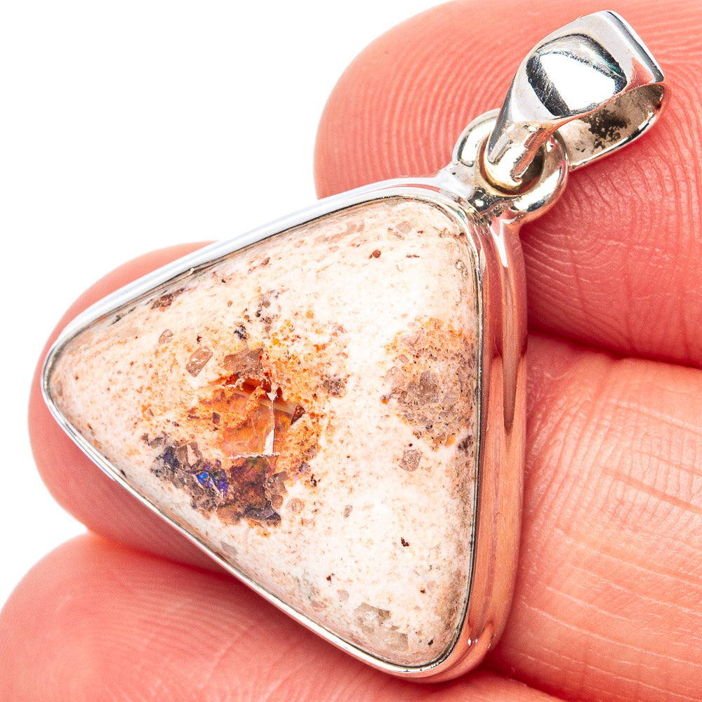 DOLPHIN Fire fashion Opal Brown/Orange Rare Mexico Natural Earth Mined Untreated AAA Gemstone Pendant Necklace Solid 925 SS. Dolphin pendant P2012