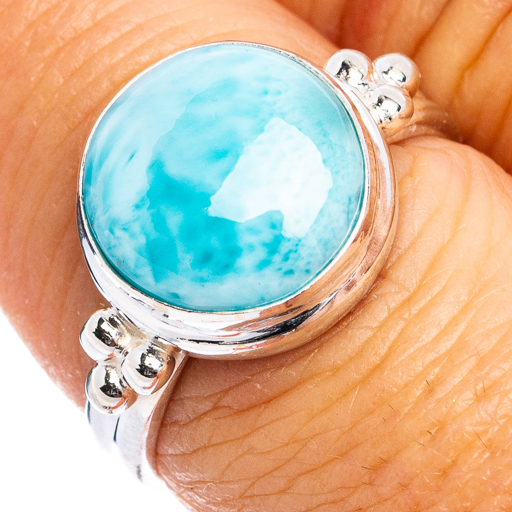 Larimar on sale Sterling Silver ring, size 7