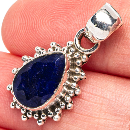 Blue Sillimanite Pendant 1 1/8" (925 Sterling Silver) P45450