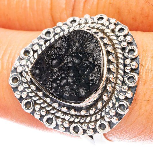 Tektite 925 Sterling Silver Ring Size 8 (925 Sterling Silver) R6318