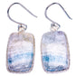 Blue Scheelite Earrings 1 3/8" (925 Sterling Silver) E1922