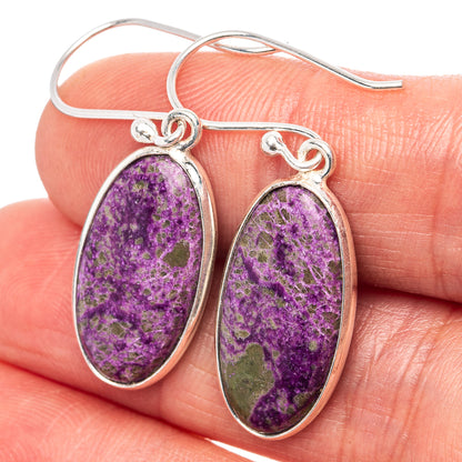 Stichtite Earrings 1 5/8" (.925 Sterling Silver)