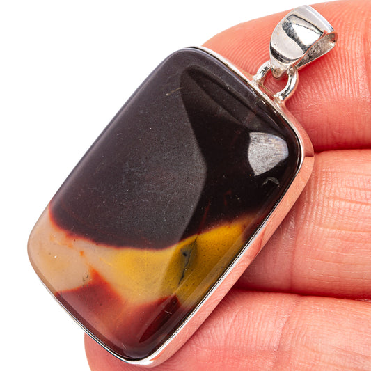 Mookaite Pendant 1 5/8" (.925 Sterling Silver)