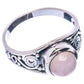 Rose Quartz 925 Sterling Silver Ring Size 6.5 (925 Sterling Silver) R5369