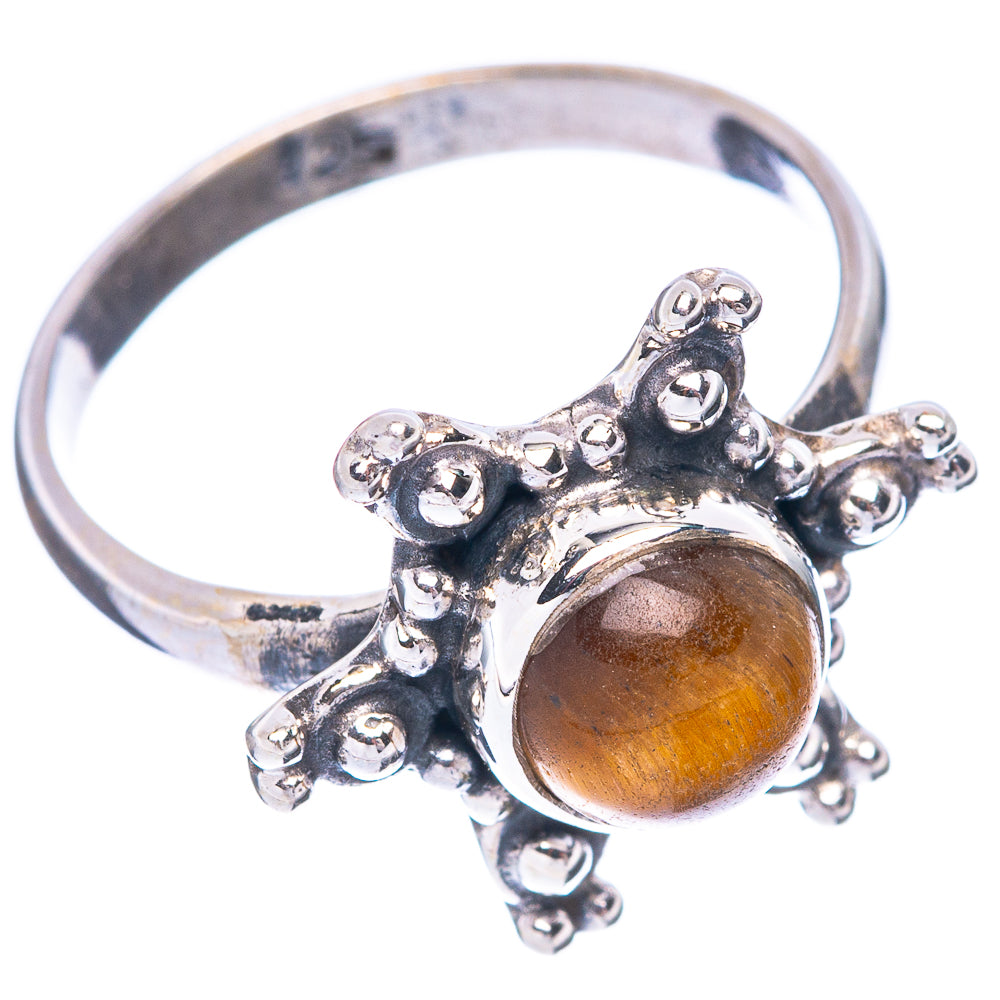 Tiger Eye Flower 925 Sterling Silver Ring Size 6.75 (925 Sterling Silver) R5495