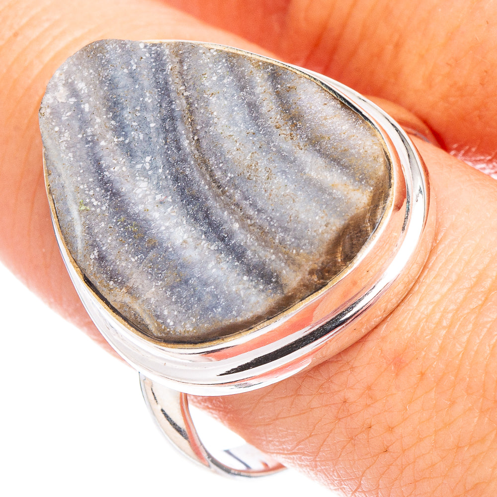 Desert Rose Druzy Ring Size 11 (.925 Sterling Silver)