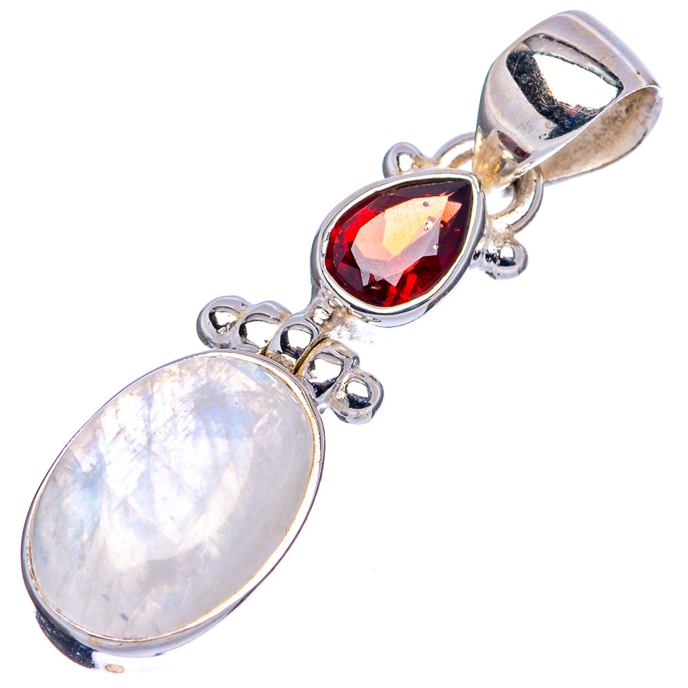 Herkimer Diamond, Rainbow Moonstone Pendant 2024 1 7/8