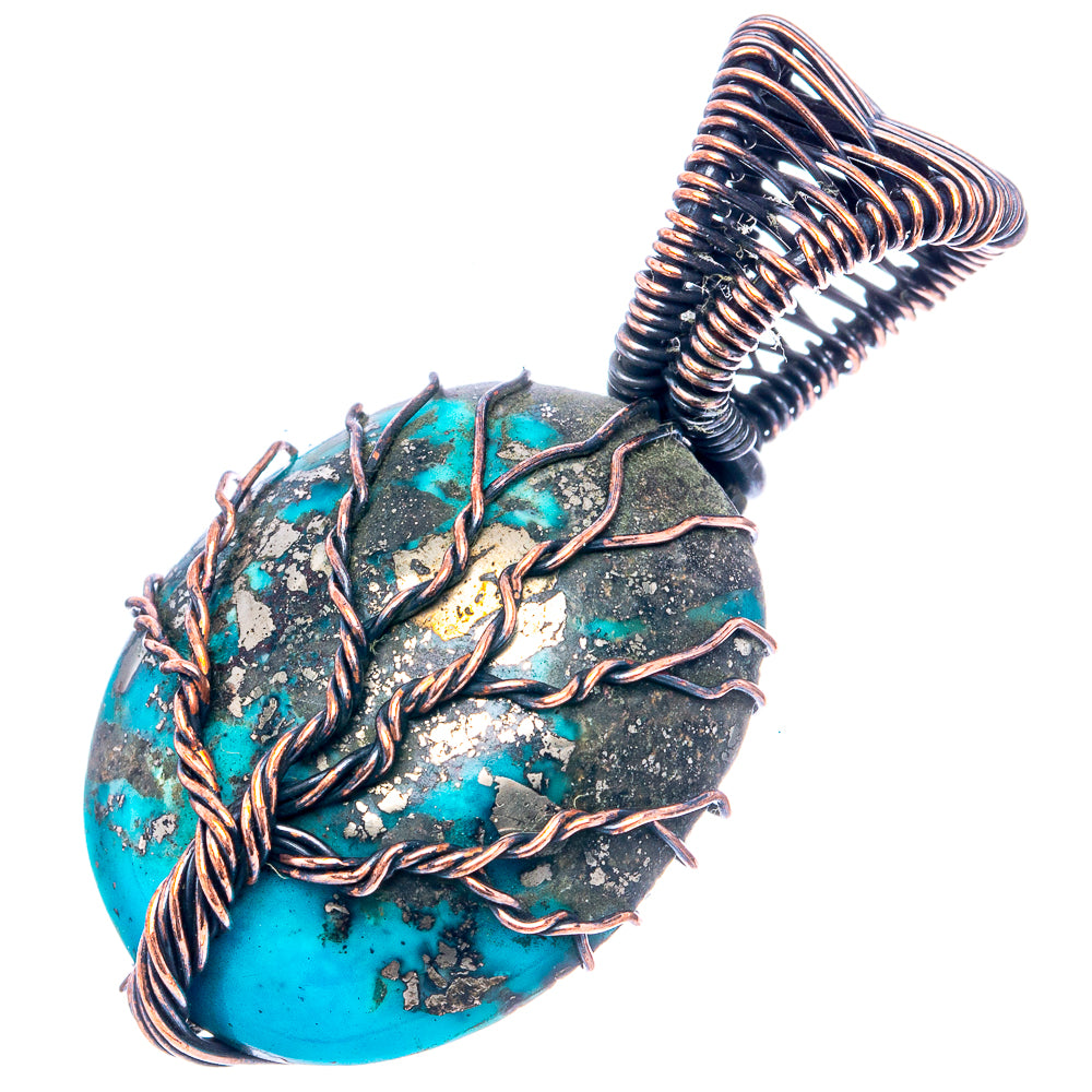 Turquoise Tree of Life 1 5/8" (Oxidized Copper)