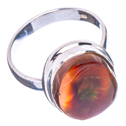 Rare Mexican Fire Agate Ring Size 7.75 (.925 Sterling Silver)