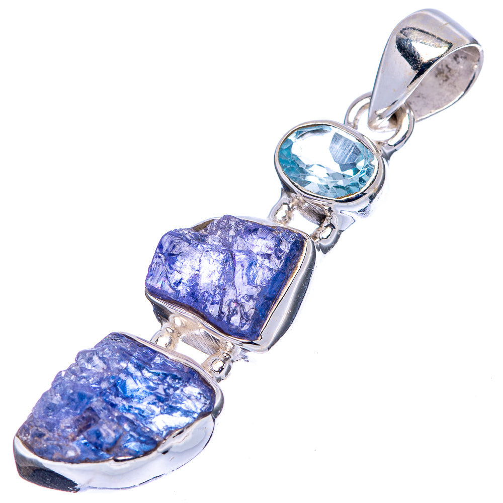 Natural Aquamarine, Blue orders Topaz Pendant 1 5/8