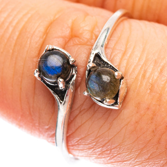 Dainty Labradorite Ring Size 8 (.925 Sterling Silver)