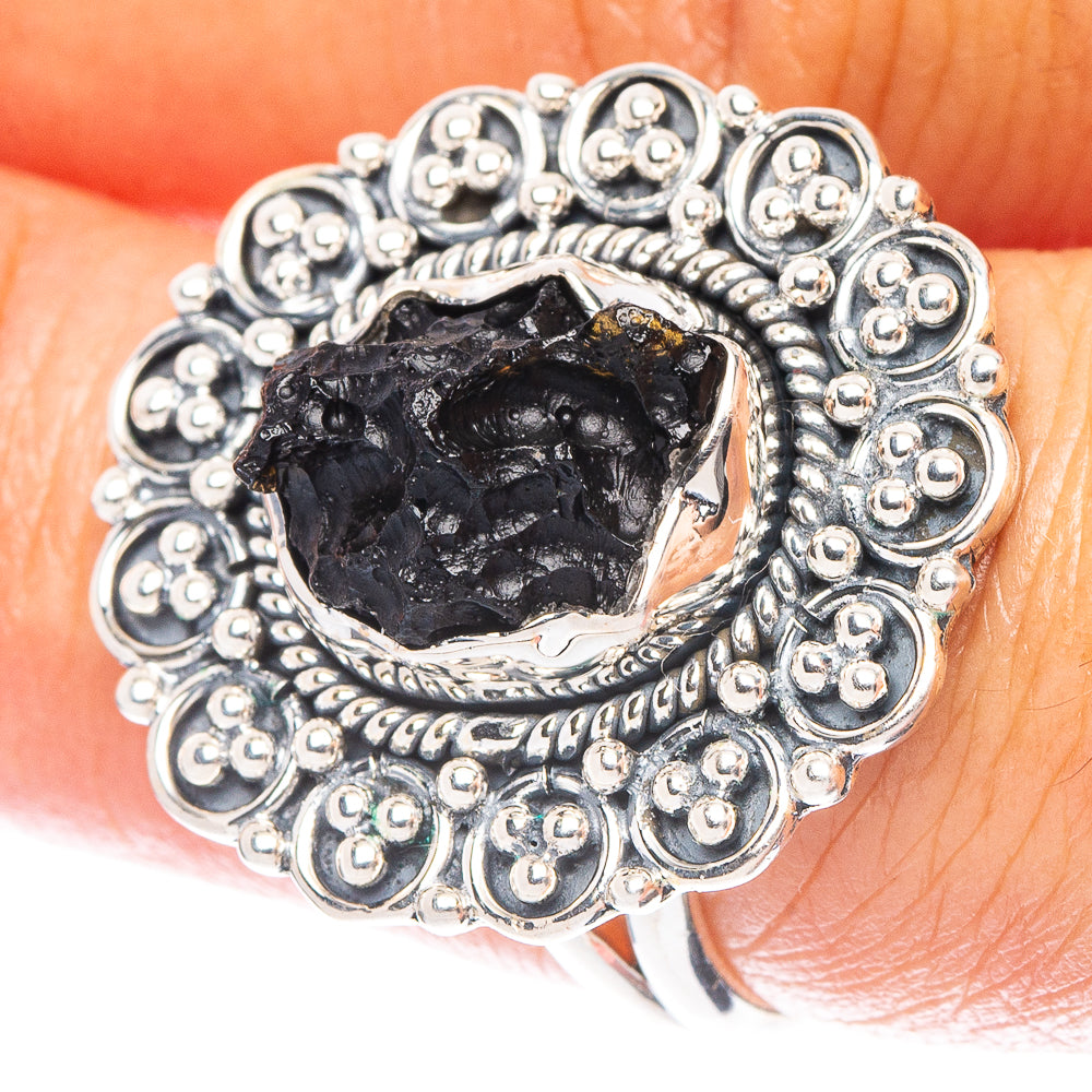 Tektite Ring Size 7 (925 Sterling Silver) R6913