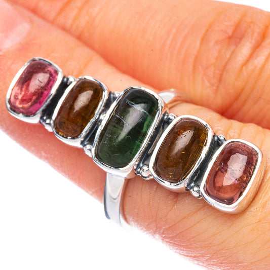 Signature Natural Tourmaline Ring Size 6 (925 Sterling Silver) R2578