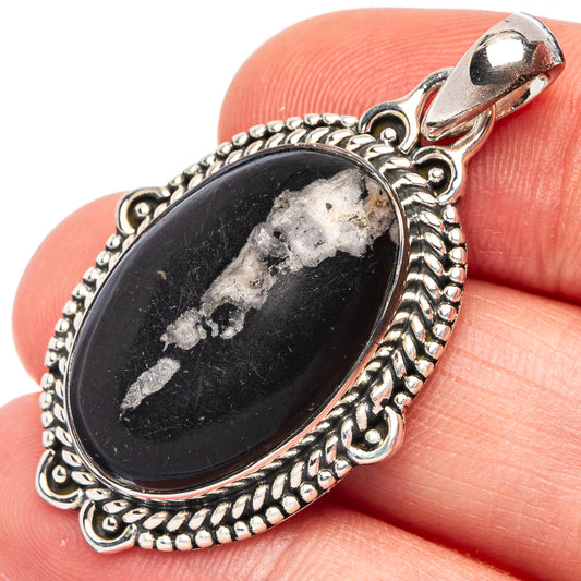 Pinolith Jasper 925 Sterling Silver Pendant 1 5/8" (925 Sterling Silver) P43664