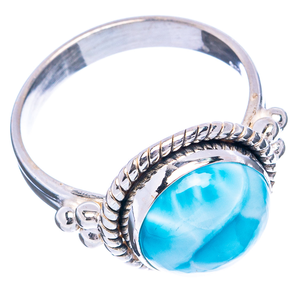 Rare Larimar Ring Size 7.5 (.925 Sterling Silver)