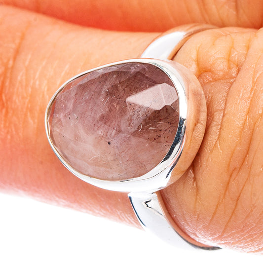 Tourmalinated Quartz Ring Size 7 (925 Sterling Silver) R7218