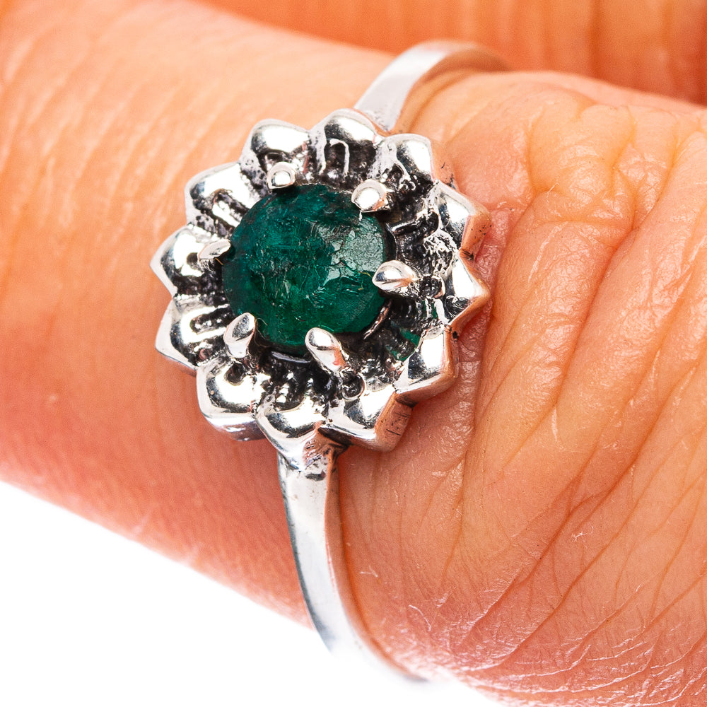 Dainty Green Sillimanite Ring Size 7 (.925 Sterling Silver)