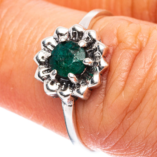 Dainty Green Sillimanite Ring Size 7 (.925 Sterling Silver)