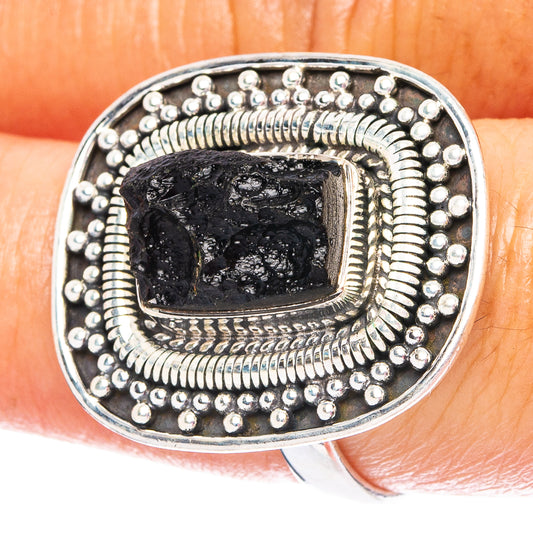 Tektite 925 Sterling Silver Ring Size 8 (925 Sterling Silver) R6229