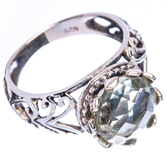 Green Amethyst Ring Size 6.75 (925 Sterling Silver) R2340