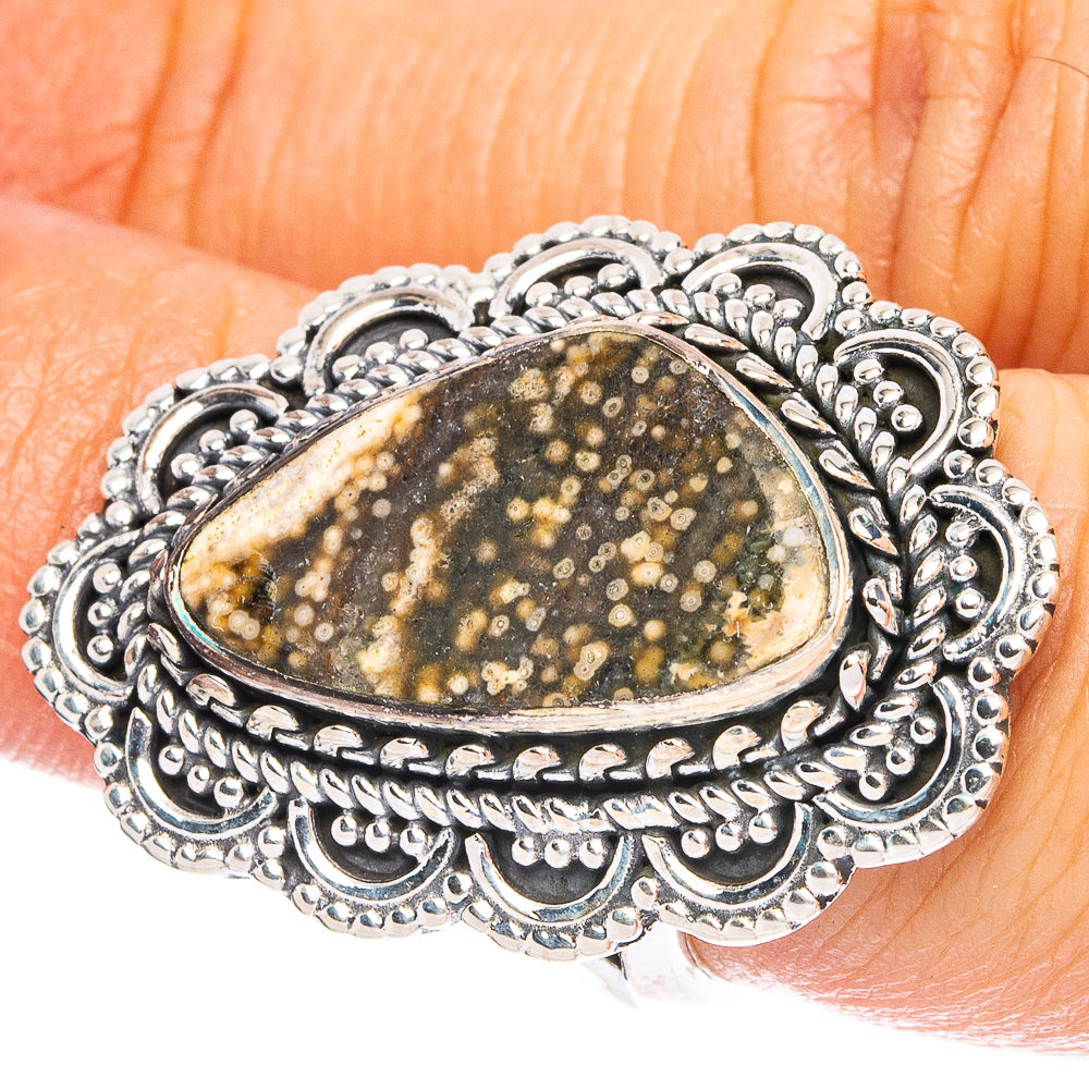 Ocean Jasper 925 Sterling Silver Ring Size 6.5 (925 Sterling Silver) R6435