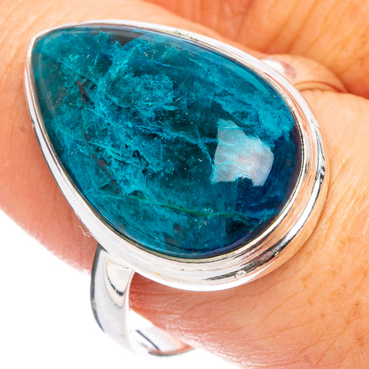 Peruvian Chrysocolla Ring Size 10.75 (.925 Sterling Silver)