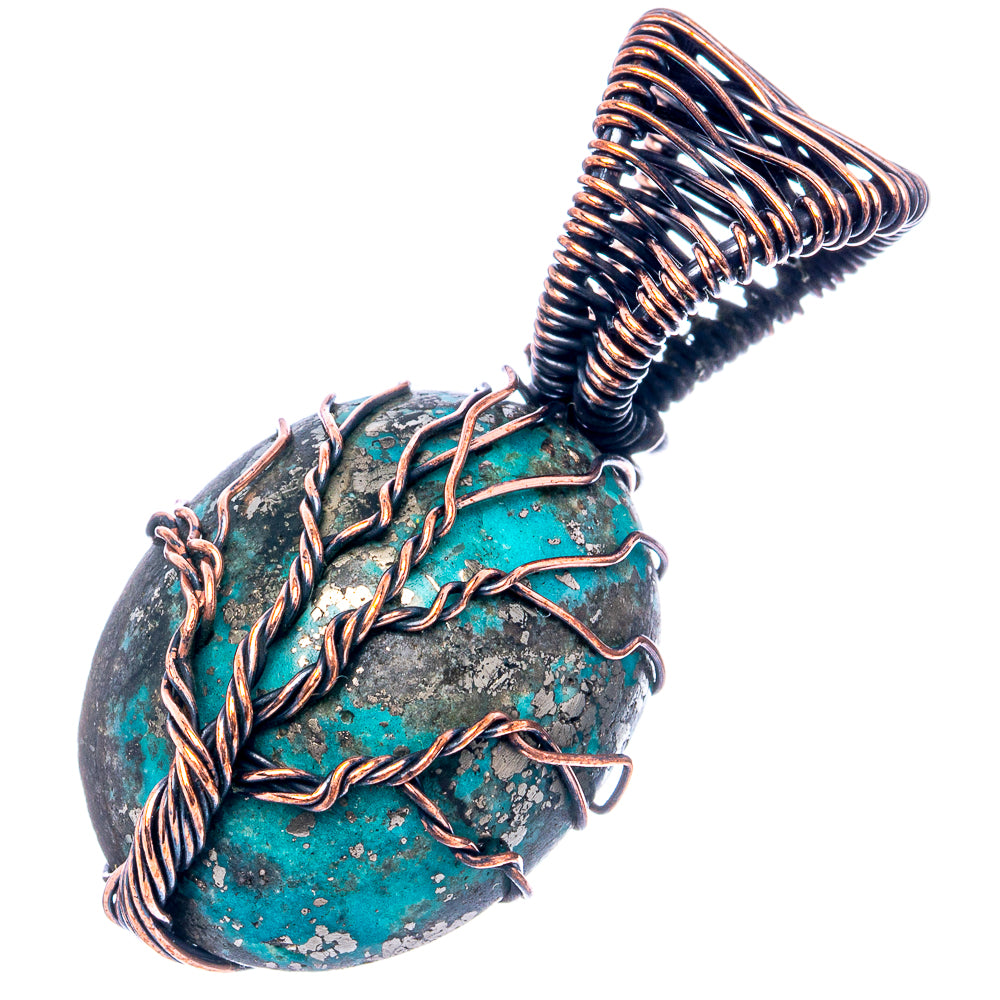 Turquoise Tree of Life 1 5/8" (Oxidized Copper)