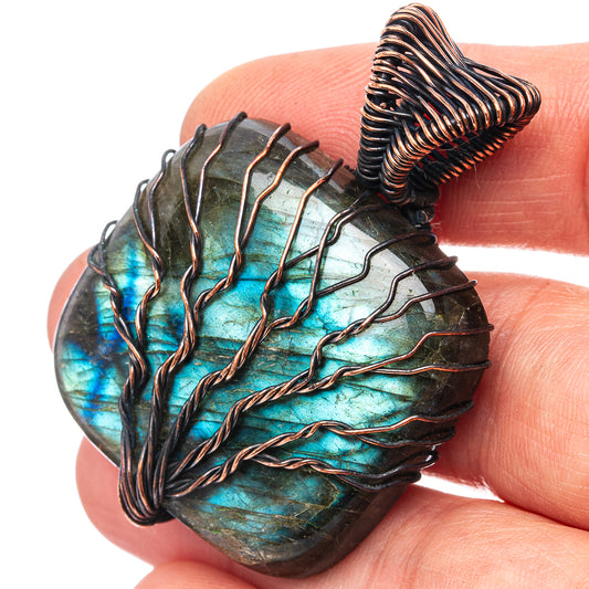 Labradorite Tree of Life 1 7/8" (Oxidized Copper)