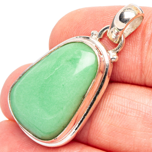 Chrysoprase Pendant 1 3/8" (.925 Sterling Silver)