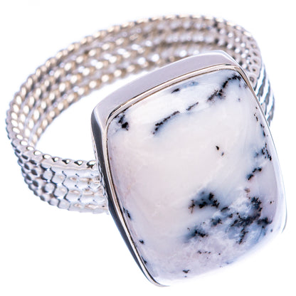 Premium Dendritic Agate Ring Size 7.5 (.925 Sterling Silver)