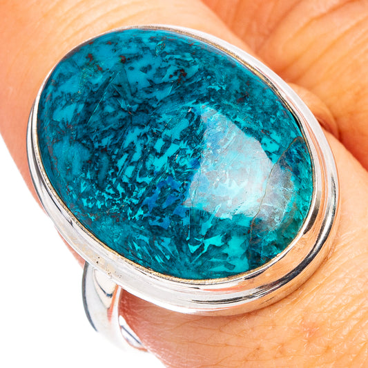 Peruvian Chrysocolla Ring Size 10 (.925 Sterling Silver)