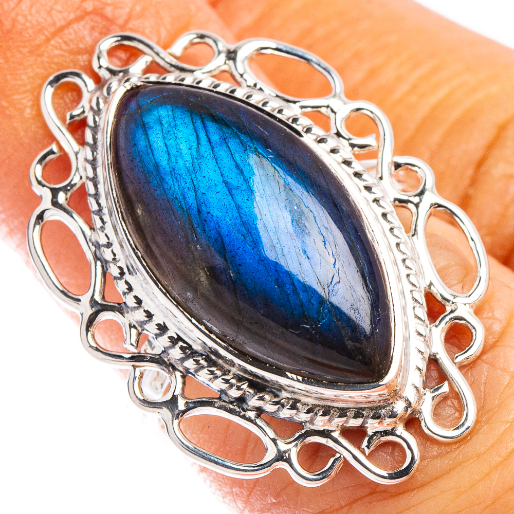 Premium Labradorite Ring Size 5.75 (.925 Sterling Silver)