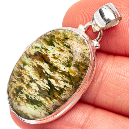 Wavellite Pendant 1 1/2" (.925 Sterling Silver)