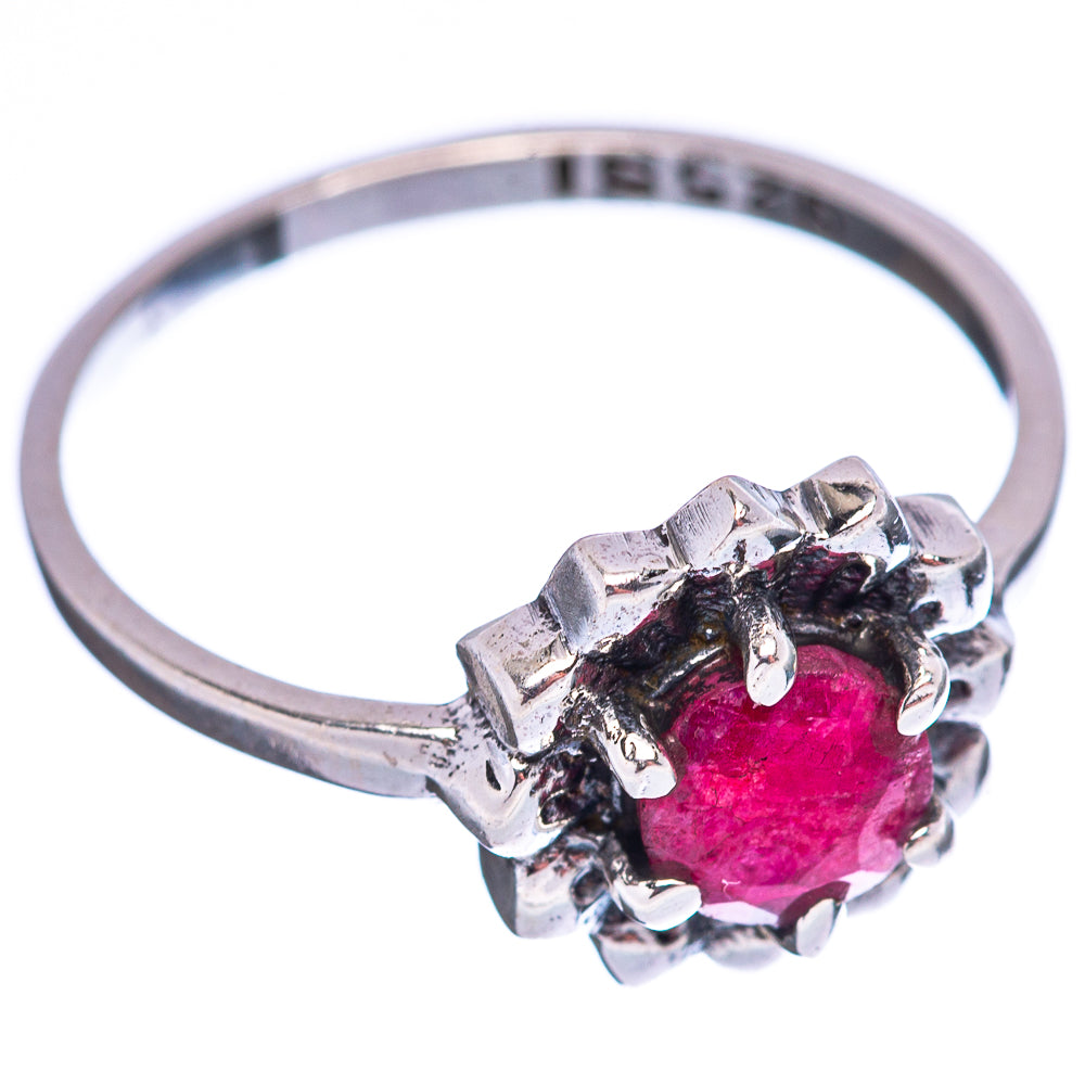 Dainty Red Sillimanite Ring Size 6 (.925 Sterling Silver)