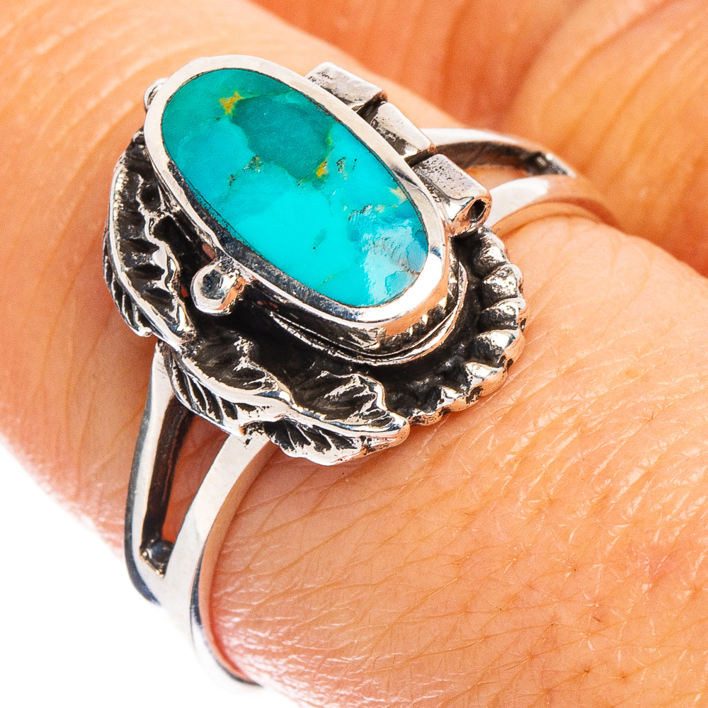 Arizona Turquoise Native Style Posion Ring Ring Size 8.75 (.925 Sterling Silver)