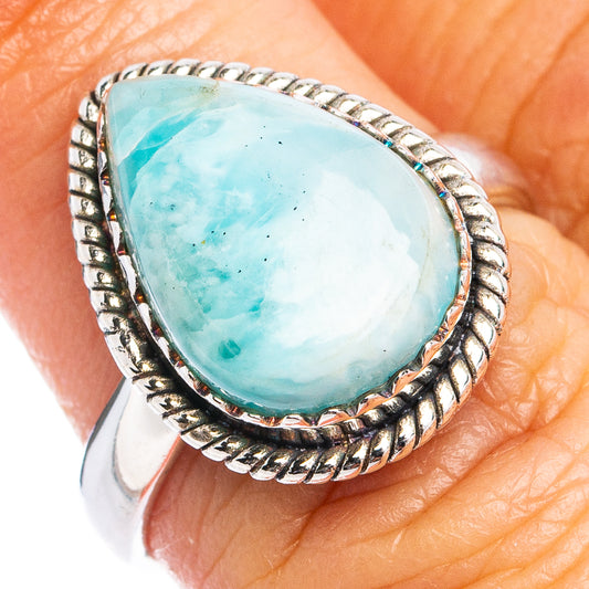 Rare Larimar Ring Size 7 (.925 Sterling Silver)