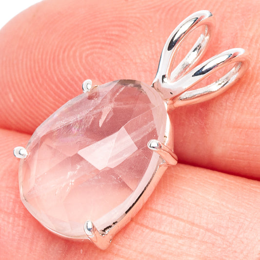 Value Rose Quartz Pendant 7/8" (925 Sterling Silver) P44428