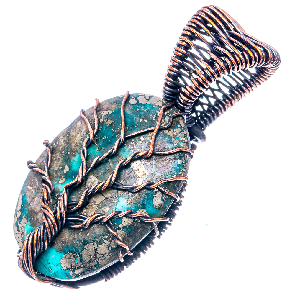 Turquoise Tree of Life 1 5/8" (Oxidized Copper)