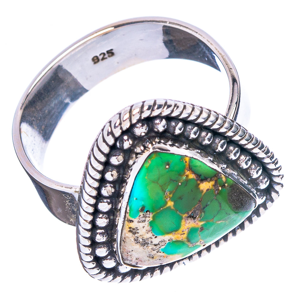 Sonoran Gold Turquoise Native Style Ring Size 7 Adjustable (.925 Sterling  Silver) Exclusive