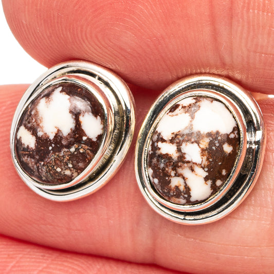 Wild Horse Jasper Earrings 1/2" (.925 Sterling Silver)