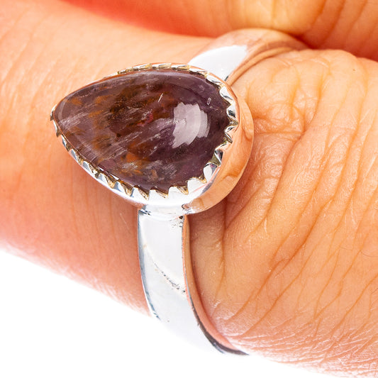 Rare Cacoxenite Amethyst Ring Size 7.25 (925 Sterling Silver) R7285