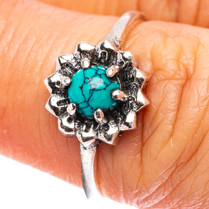 Dainty Turquoise Ring Size 7 (.925 Sterling Silver)