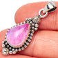Pink Moonstone Pendant 1 3/8" (925 Sterling Silver) P42496