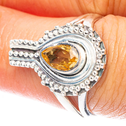 Citrine Ring Size 7 (925 Sterling Silver) R6976