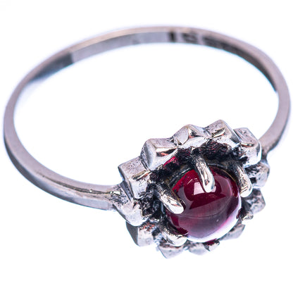 Dainty Garnet Ring Size 7 (.925 Sterling Silver)