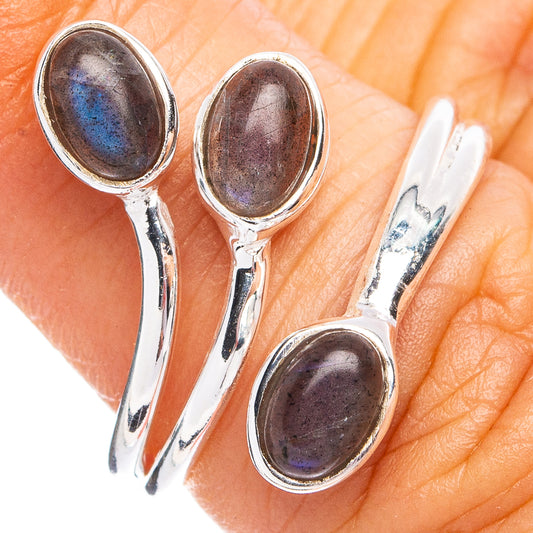 Dainty Labradorite Ring Size 6.5 (925 Sterling Silver) R8683