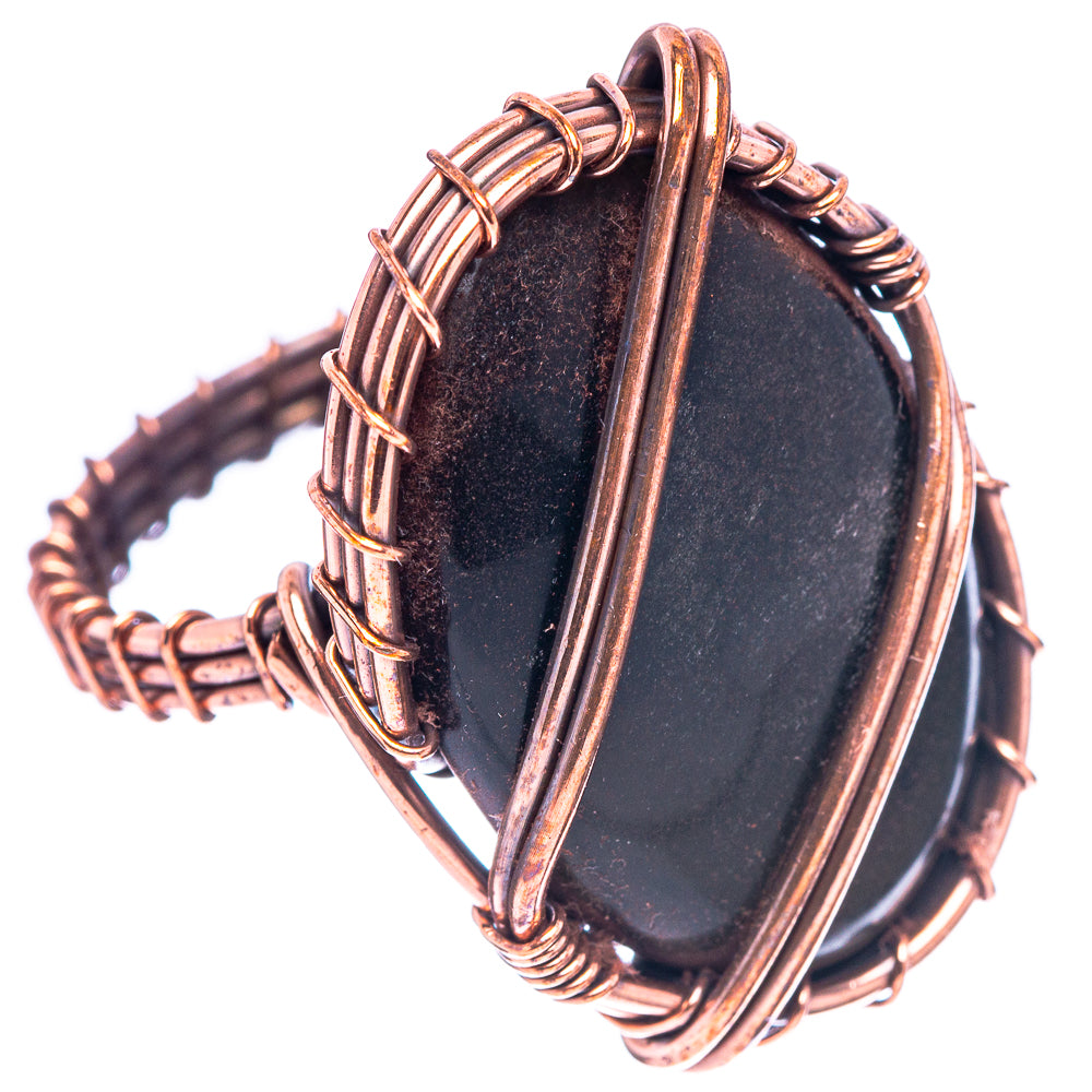 Jet Ring Size 7.25 (Oxidized Copper)