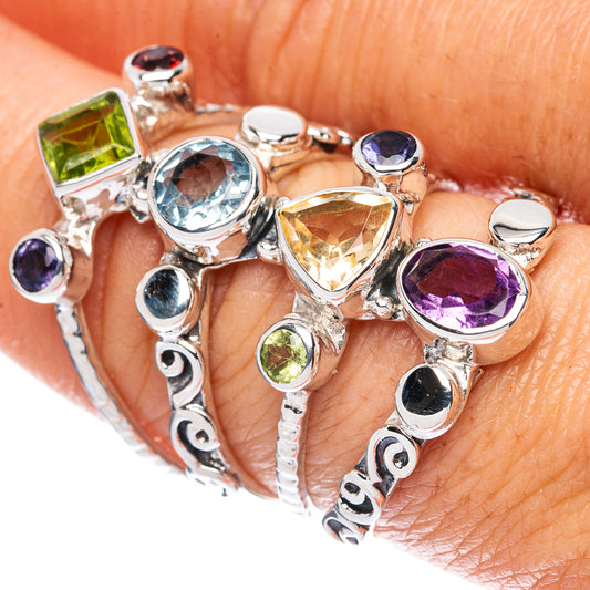 Signature Multi-stone Ring Size 8 (925 Sterling Silver) R2577